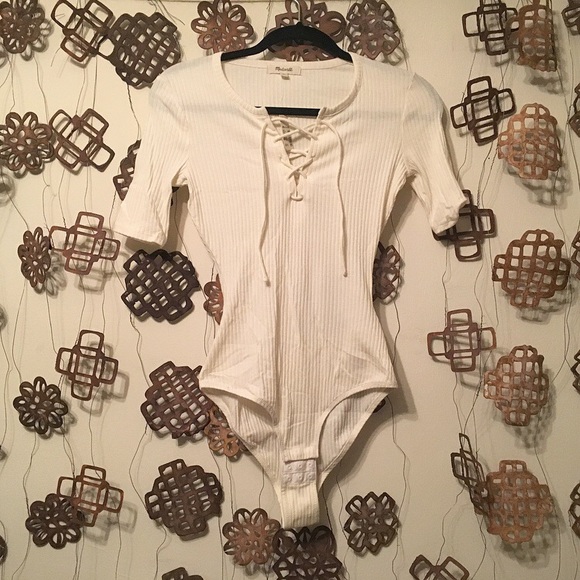 Madewell Tops - 🌼FIRM🌼 Madewell Lace Up Bodysuit Size S